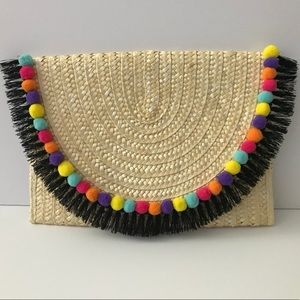 Handmade straw envelope clutch - BRAND NEW